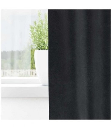 vidaXL Blackout Curtains 2 pcs Dark Grey 140 x 175 cm Velvet — Model: with eyelets