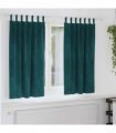 vidaXL Blackout Curtains 2 pcs Dark Green 140 x 175 cm Velvet — Model: with hanging loops