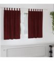 vidaXL Blackout Curtains 2 pcs Wine Red 140 x 140 cm Velvet — Model: with hanging loops