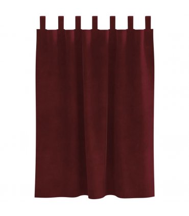 vidaXL Blackout Curtains 2 pcs Wine Red 140 x 140 cm Velvet — Model: with hanging loops