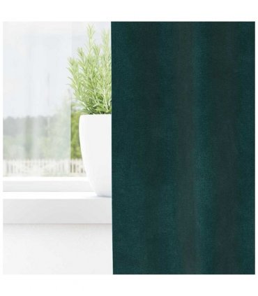 vidaXL Blackout Curtains 2 pcs Dark Green 140 x 245 cm Velvet — Model: with sewn-in tape