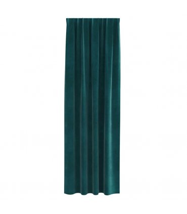 vidaXL Blackout Curtains 2 pcs Dark Green 140 x 245 cm Velvet — Model: with sewn-in tape