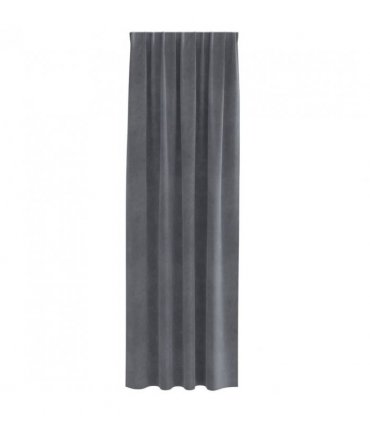 vidaXL Blackout Curtains 2 pcs Light Grey 140 x 260 cm Velvet — Colour: Super light grey, Model: with sewn-in tape