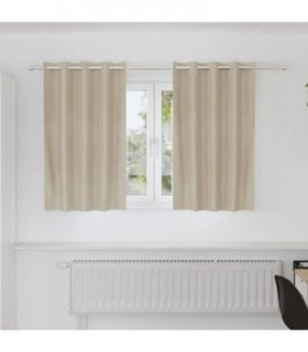 vidaXL Blackout Curtains 2 pcs Cream 140 x 140 cm Velvet — Model: with eyelets