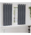 vidaXL Blackout Curtains 2 pcs Light Grey 140 x 175 cm Velvet — Colour: Super light grey, Model: with eyelets