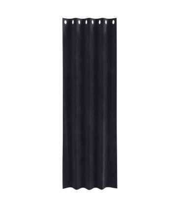 vidaXL Blackout Curtains 2 pcs Black 140 x 225 cm Velvet — Model: with eyelets
