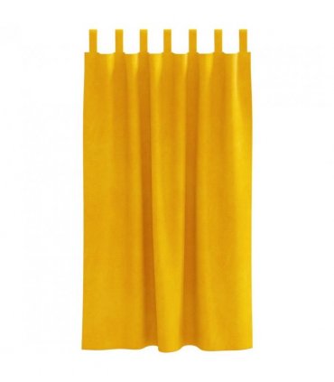 vidaXL Blackout Curtains 2 pcs Mustard Yellow 140 x 175 cm Velvet — Model: with hanging loops