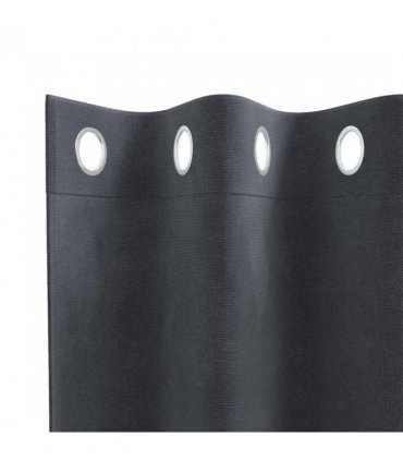 vidaXL Blackout Curtains 2 pcs Light Grey 140 x 225 cm Velvet — Model: with eyelets
