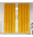 vidaXL Blackout Curtains 2 pcs Mustard Yellow 140 x 245 cm Velvet — Model: with sewn-in tape