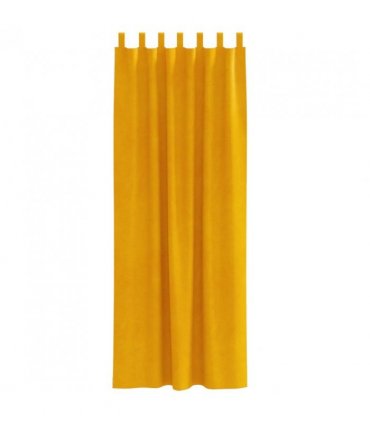 vidaXL Blackout Curtains 2 pcs Mustard Yellow 140 x 225 cm Velvet — Model: with hanging loops