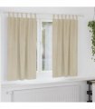 vidaXL Blackout Curtains 2 pcs Cream 140 x 175 cm Velvet — Model: with hanging loops