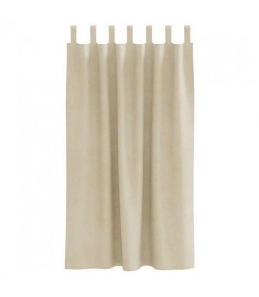 vidaXL Blackout Curtains 2 pcs Cream 140 x 175 cm Velvet — Model: with hanging loops