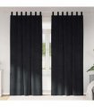 vidaXL Blackout Curtains 2 pcs Black 140 x 245 cm Velvet — Model: with hanging loops