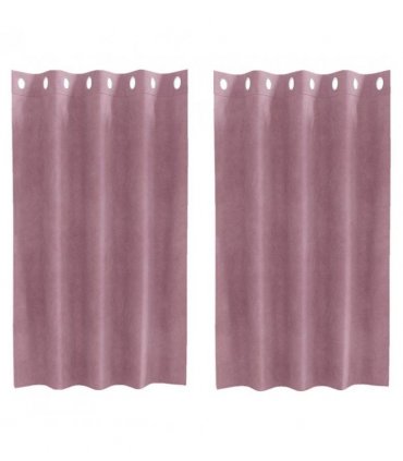 vidaXL Blackout Curtains 2 pcs Dark Pink 140 x 140 cm Velvet — Model: with eyelets