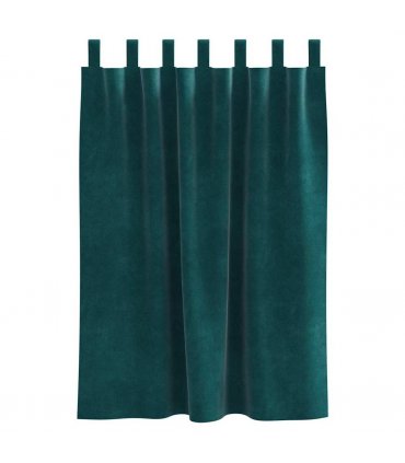 vidaXL Blackout Curtains 2 pcs Dark Green 140 x 140 cm Velvet — Model: with hanging loops