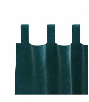 vidaXL Blackout Curtains 2 pcs Dark Green 140 x 140 cm Velvet — Model: with hanging loops