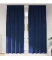 vidaXL Blackout Curtains 2 pcs Dark Blue 140 x 260 cm Velvet — Model: with sewn-in tape