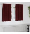 vidaXL Blackout Curtains 2 pcs Wine Red 140 x 140 cm Velvet — Model: with sewn-in tape