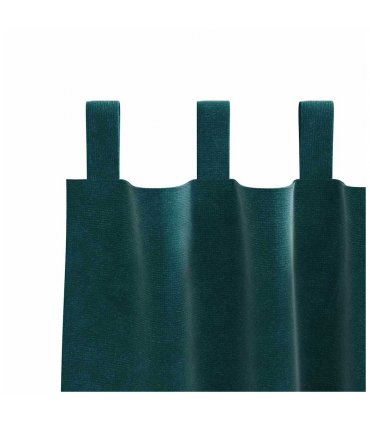 vidaXL Blackout Curtains 2 pcs Dark Green 140 x 260 cm Velvet — Model: with hanging loops