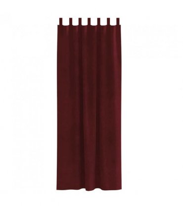 vidaXL Blackout Curtains 2 pcs Wine Red 140 x 260 cm Velvet — Model: with hanging loops