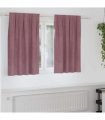 vidaXL Blackout Curtains 2 pcs Dark Pink 140 x 140 cm Velvet — Model: with sewn-in tape