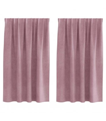 vidaXL Blackout Curtains 2 pcs Dark Pink 140 x 140 cm Velvet — Model: with sewn-in tape