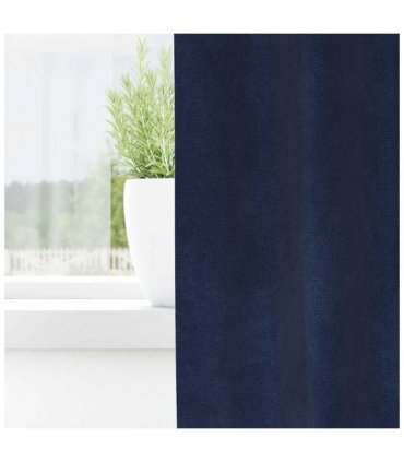 vidaXL Blackout Curtains 2 pcs Dark Blue 140 x 140 cm Velvet — Model: with sewn-in tape