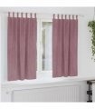 vidaXL Blackout Curtains 2 pcs Dark Pink 140 x 175 cm Velvet — Model: with hanging loops