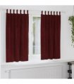 vidaXL Blackout Curtains 2 pcs Wine Red 140 x 175 cm Velvet — Model: with hanging loops