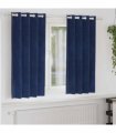 vidaXL Blackout Curtains 2 pcs Dark Blue 140 x 175 cm Velvet — Model: with eyelets