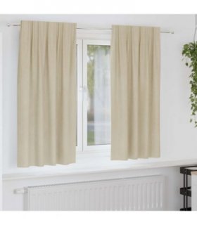 vidaXL Blackout Curtains 2 pcs Cream 140 x 175 cm Velvet — Model: with sewn-in tape