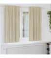vidaXL Blackout Curtains 2 pcs Cream 140 x 175 cm Velvet — Model: with sewn-in tape