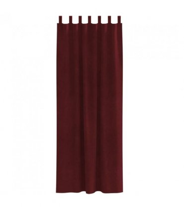 vidaXL Blackout Curtains 2 pcs Wine Red 140 x 225 cm Velvet — Model: with hanging loops