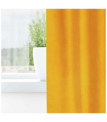 vidaXL Blackout Curtains 2 pcs Mustard Yellow 140 x 260 cm Velvet — Model: with hanging loops