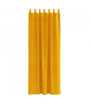 vidaXL Blackout Curtains 2 pcs Mustard Yellow 140 x 260 cm Velvet — Model: with hanging loops