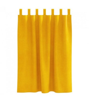 vidaXL Blackout Curtains 2 pcs Mustard Yellow 140 x 140 cm Velvet — Model: with hanging loops