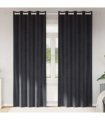 vidaXL Blackout Curtains 2 pcs Dark Grey 140 x 225 cm Velvet — Model: with eyelets