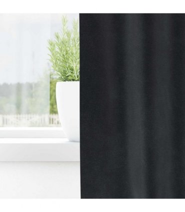vidaXL Blackout Curtains 2 pcs Dark Grey 140 x 260 cm Velvet — Model: with sewn-in tape