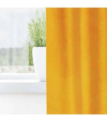 vidaXL Blackout Curtains 2 pcs Mustard Yellow 140 x 245 cm Velvet — Model: with hanging loops