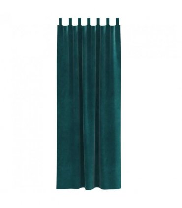 vidaXL Blackout Curtains 2 pcs Dark Green 140 x 225 cm Velvet — Model: with hanging loops
