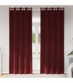 vidaXL Blackout Curtains 2 pcs Wine Red 140 x 245 cm Velvet — Model: with eyelets
