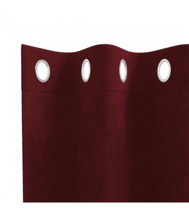 vidaXL Blackout Curtains 2 pcs Wine Red 140 x 225 cm Velvet — Model: with eyelets