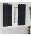 vidaXL Blackout Curtains 2 pcs Black 140 x 175 cm Velvet — Model: with eyelets