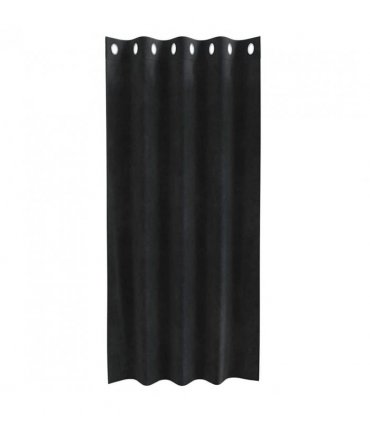 vidaXL Blackout Curtains 2 pcs Black 140 x 175 cm Velvet — Model: with eyelets