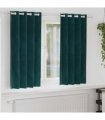 vidaXL Blackout Curtains 2 pcs Dark Green 140 x 175 cm Velvet — Model: with eyelets