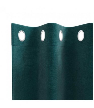 vidaXL Blackout Curtains 2 pcs Dark Green 140 x 175 cm Velvet — Model: with eyelets