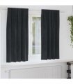 vidaXL Blackout Curtains 2 pcs Black 140 x 175 cm Velvet — Model: with sewn-in tape