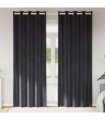 vidaXL Blackout Curtains 2 pcs Dark Grey 140 x 245 cm Velvet — Model: with eyelets