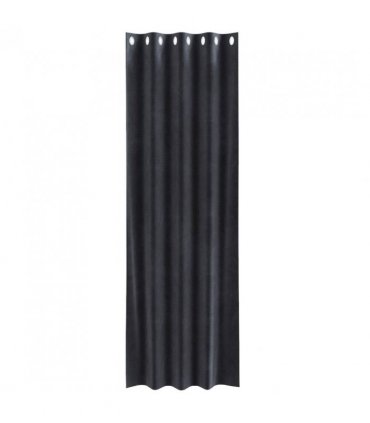 vidaXL Blackout Curtains 2 pcs Dark Grey 140 x 245 cm Velvet — Model: with eyelets