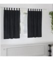 vidaXL Blackout Curtains 2 pcs Black 140 x 140 cm Velvet — Model: with hanging loops